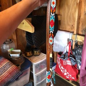 Showman Split Ear Aztec Beaded Headstall